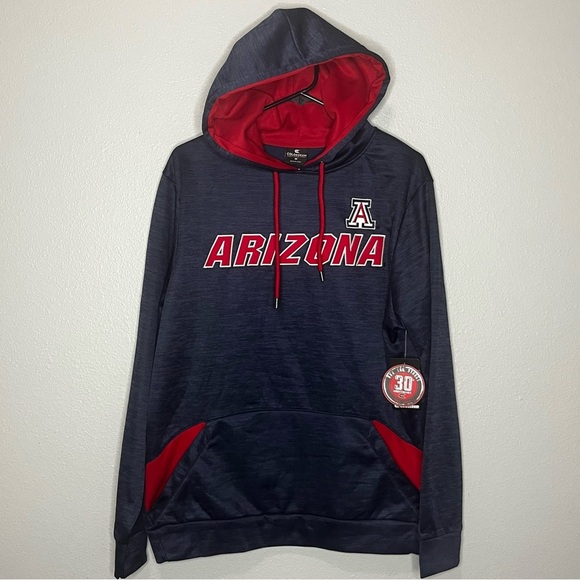 Colosseum Arizona Hoodie Sweatshirt Men Medium Blue Wildcats NCAA College NWT - Picture 1 of 7